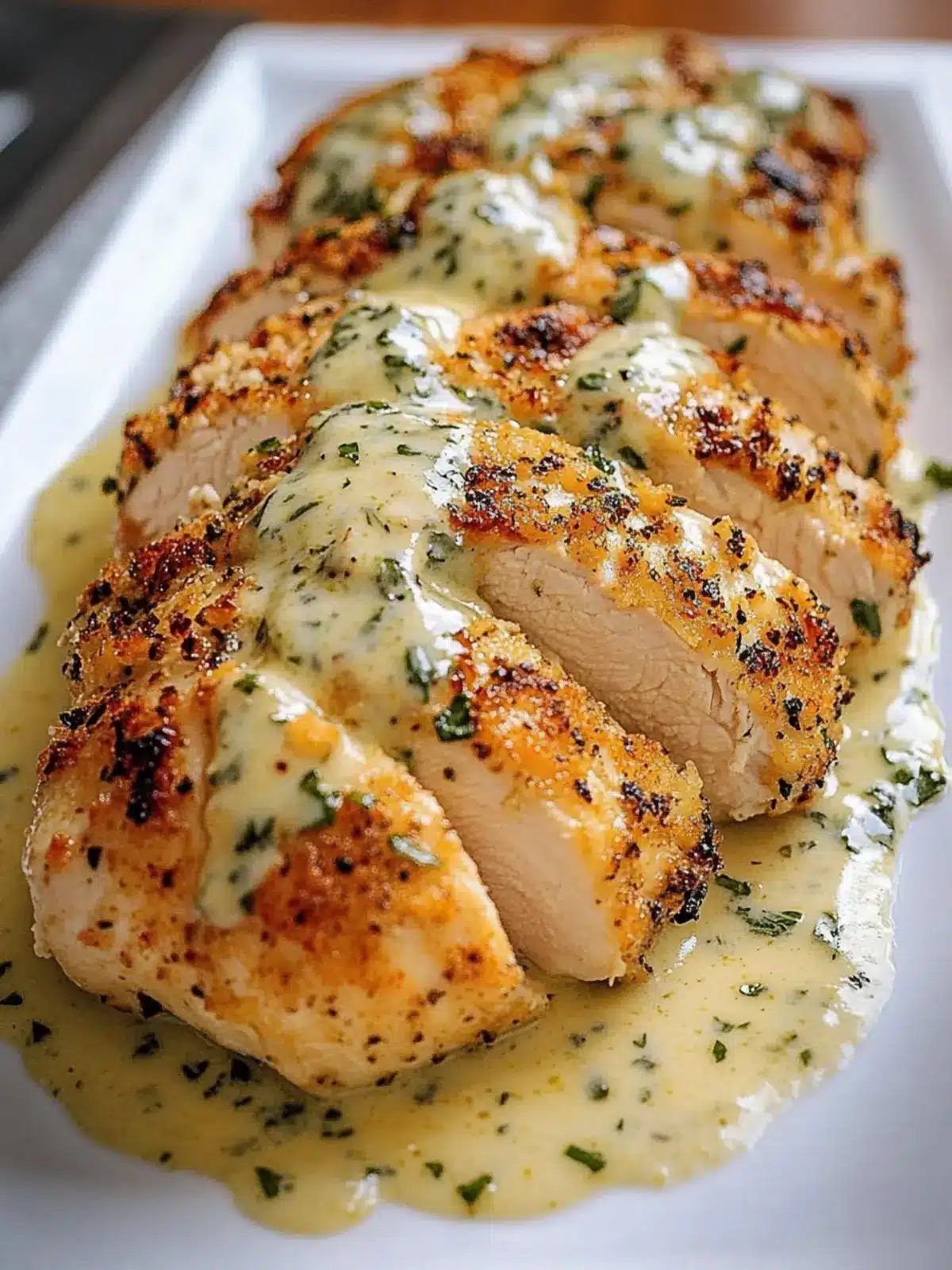Irresistible Baked Caesar Chicken with Creamy Parmesan Sauce